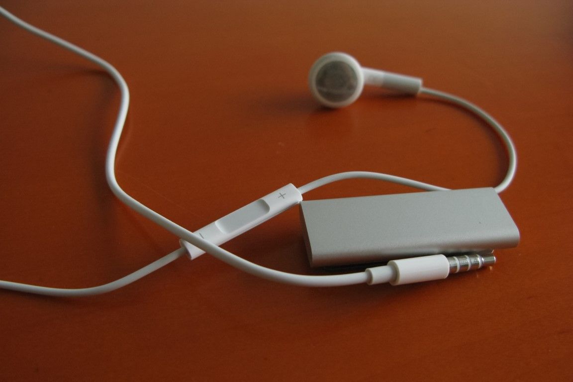 The smallest iPod model was comparable in length to the headphone plug.